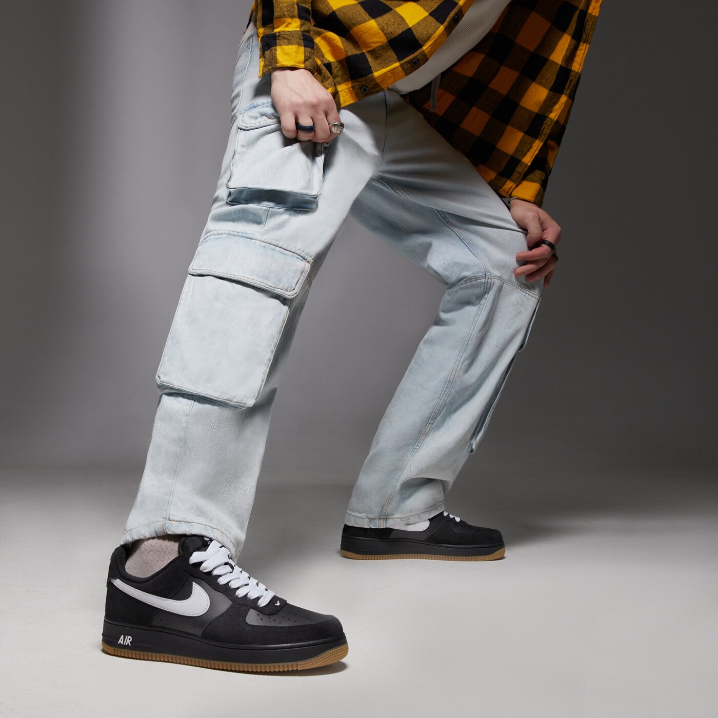 Мъжки маратонки NIKE AIR FORCE 1 '07 LV8 ib6388-001 цвят черен