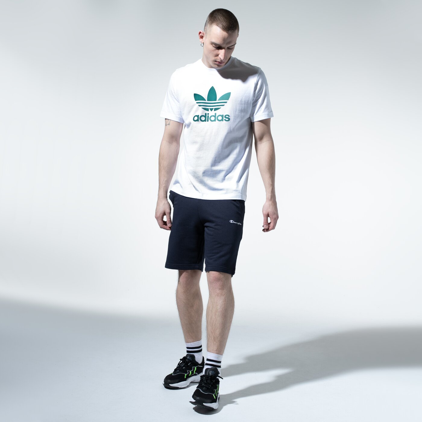 Мъжки къси панталони CHAMPION ШОРТИ LOGO SHORTS 215497bs501 цвят тъмносин