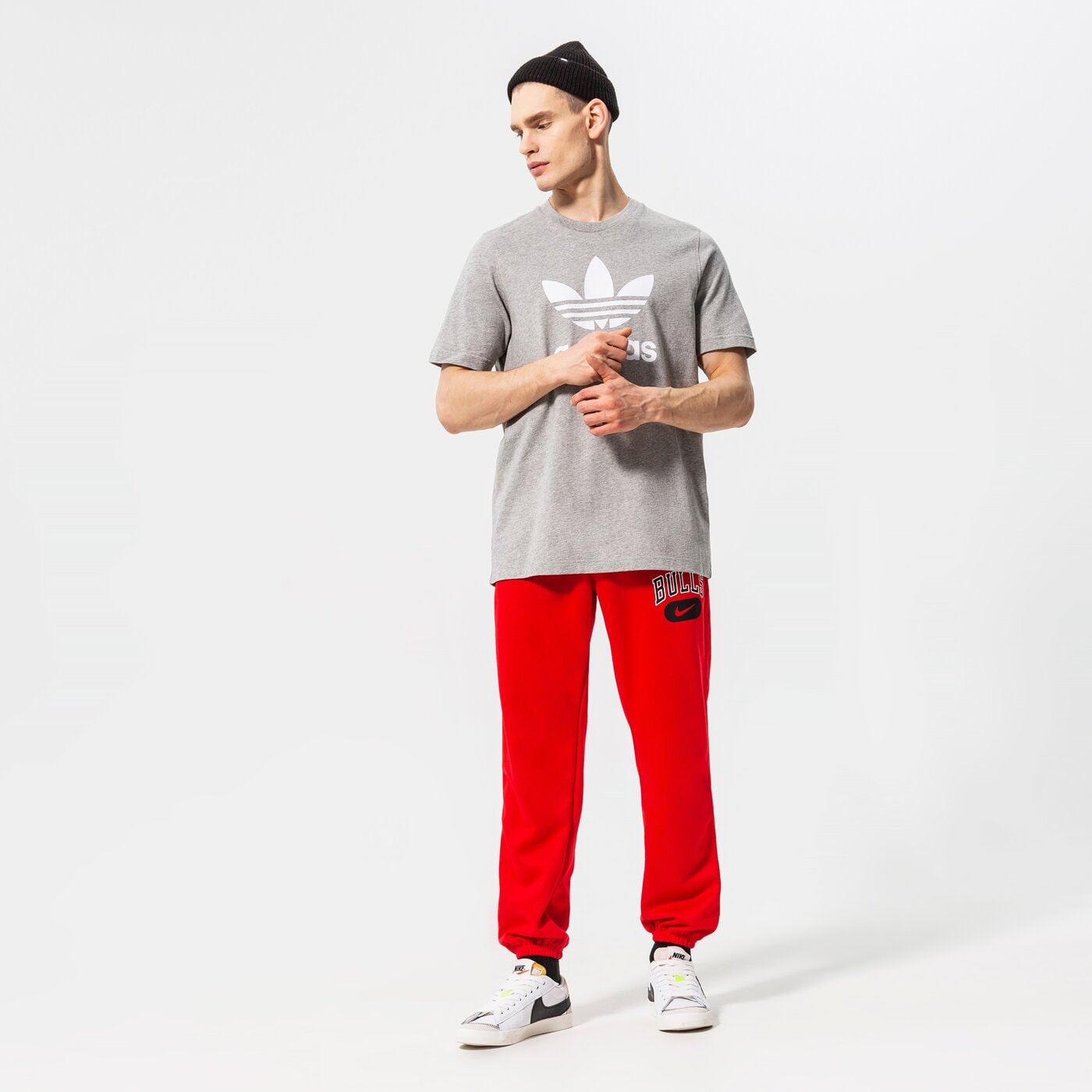 Мъжка тениска ADIDAS ТЕНИСКА TREFOIL ТЕНИСКА h06643 цвят сив