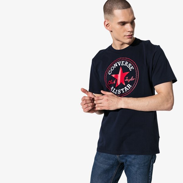 Мъжка тениска CONVERSE ТЕНИСКА SS CHUCK PATCH TEE 10007887-a02 цвят тъмносин