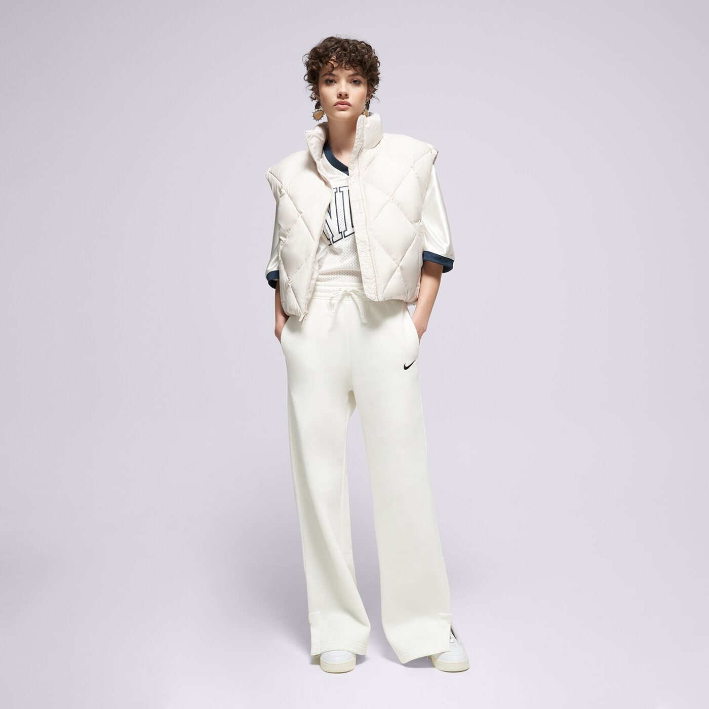 Дамски панталони NIKE ПАНТАЛОНИ W NSW PHNX FLC HR PANT WIDE 2 ih1011-133 цвят бял