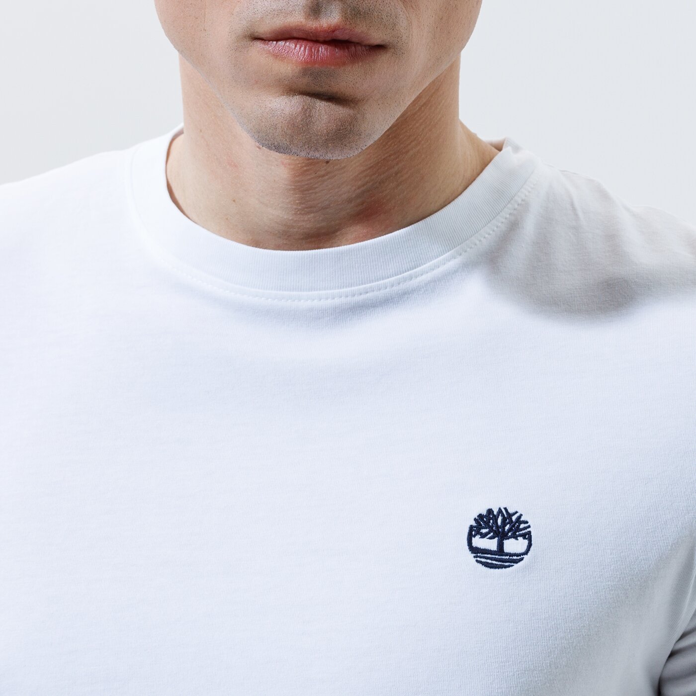 Мъжка тениска TIMBERLAND ТЕНИСКА SS DUNSTAN JERSEY CREW TEE SLIM tb0a2bpr1001 цвят бял