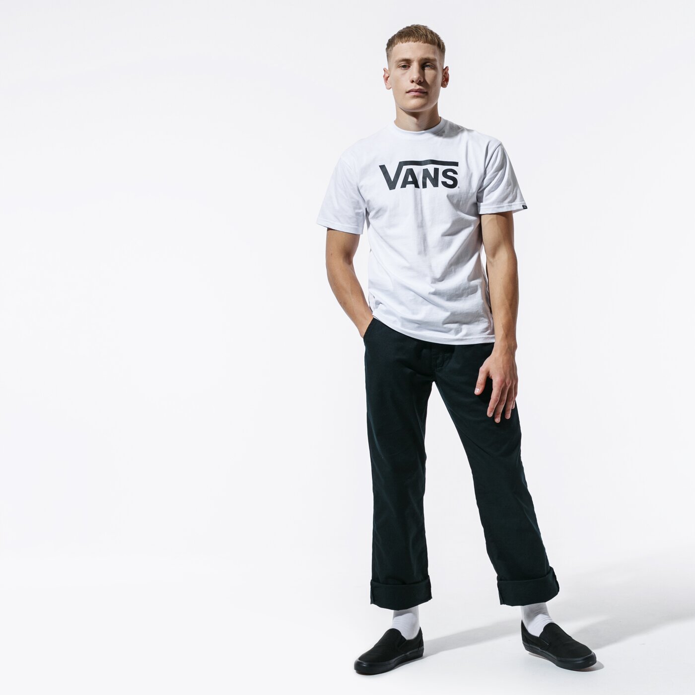 Мъжка тениска VANS ТЕНИСКА VANS CLASSIC vn000gggyb21 цвят бял