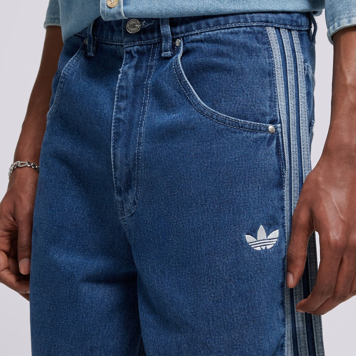 Мъжки къси панталони ADIDAS ШОРТИ DENIM FB SHO jc6235 цвят син