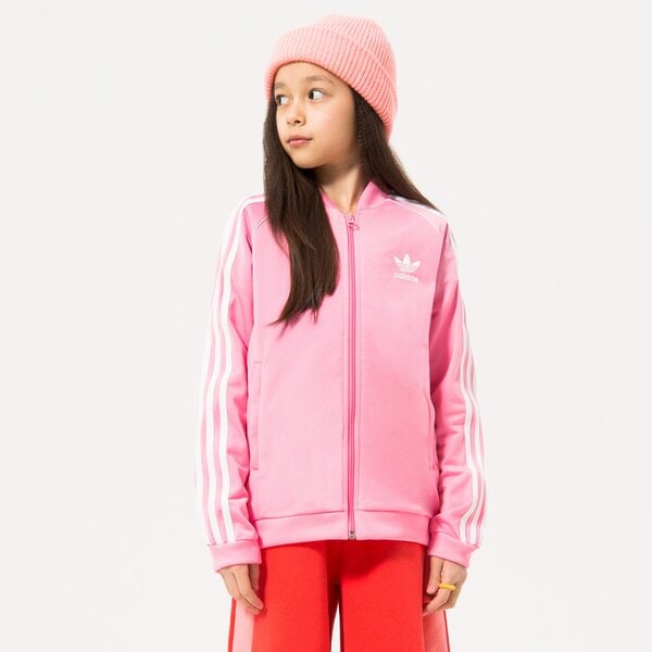 Детски суичър ADIDAS СУИТЧЪР СЪС ЗАКОПЧАВАНЕ SST TRACK ТОП GIRL hk0299 цвят розов