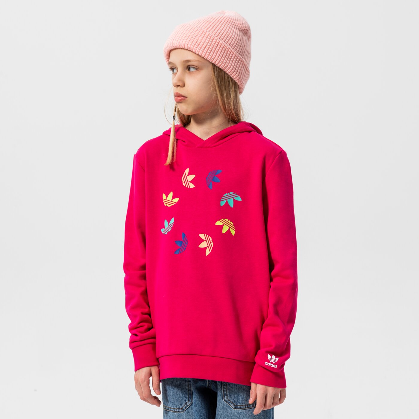 Детски суичър ADIDAS СУИТЧЪР С КАЧУЛКА HOODIE GIRL he4780 цвят розов