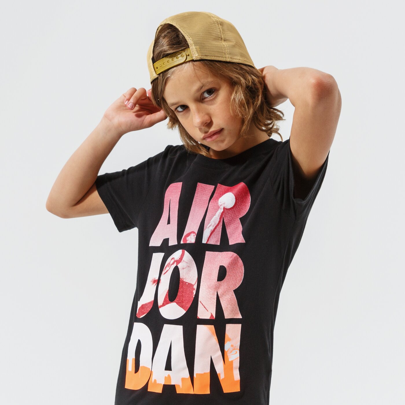 Детска тениска JORDAN ТЕНИСКА DUNK FADE BOY 95a560-023 цвят черен