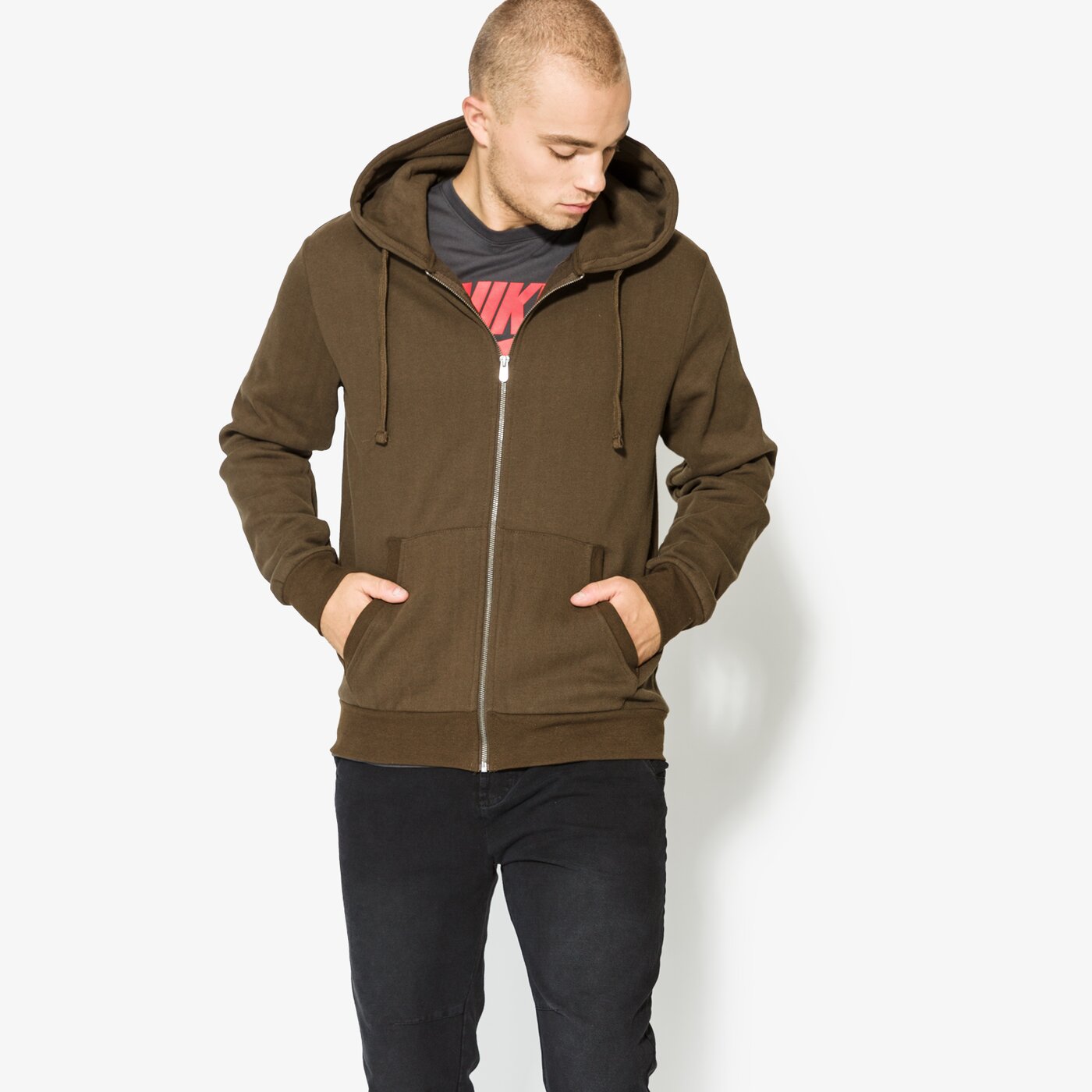 Мъжки суичър CONFRONT СУИТЧЪР ISAAC cf37blm23003 цвят каки