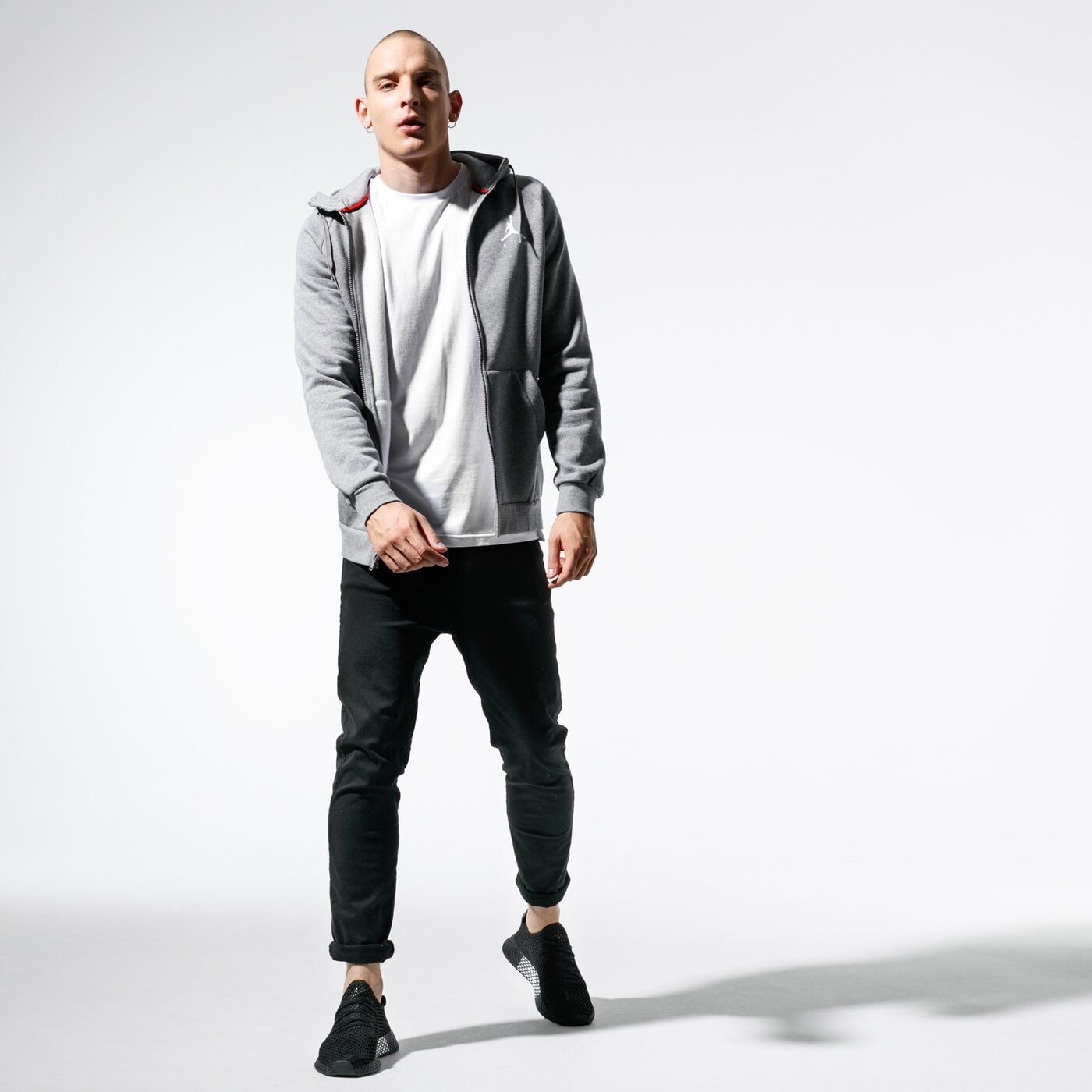 Мъжки суичър JORDAN СУИТЧЪР M J JUMPMAN FLEECE FZ 939998-091 цвят сив