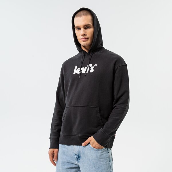 Мъжки суичър LEVI'S СУИТЧЪР С КАЧУЛКА RELAXED GRAPHIC PO 38479-0079 цвят черен