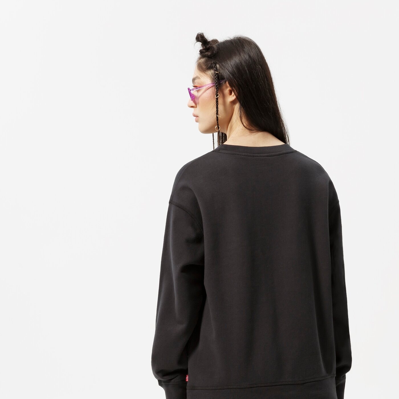 Дамски суичър LEVI'S СУИТЧЪР GRAPHIC STANDARD CREW 18686-0108 цвят черен