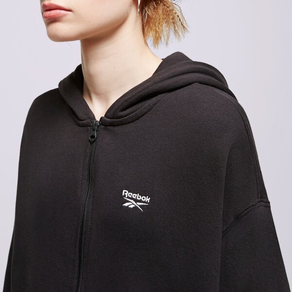 Дамски суичър REEBOK СУИТЧЪР С КАЧУЛКА CL AE LONG FZ HOODIE hs4717 цвят черен