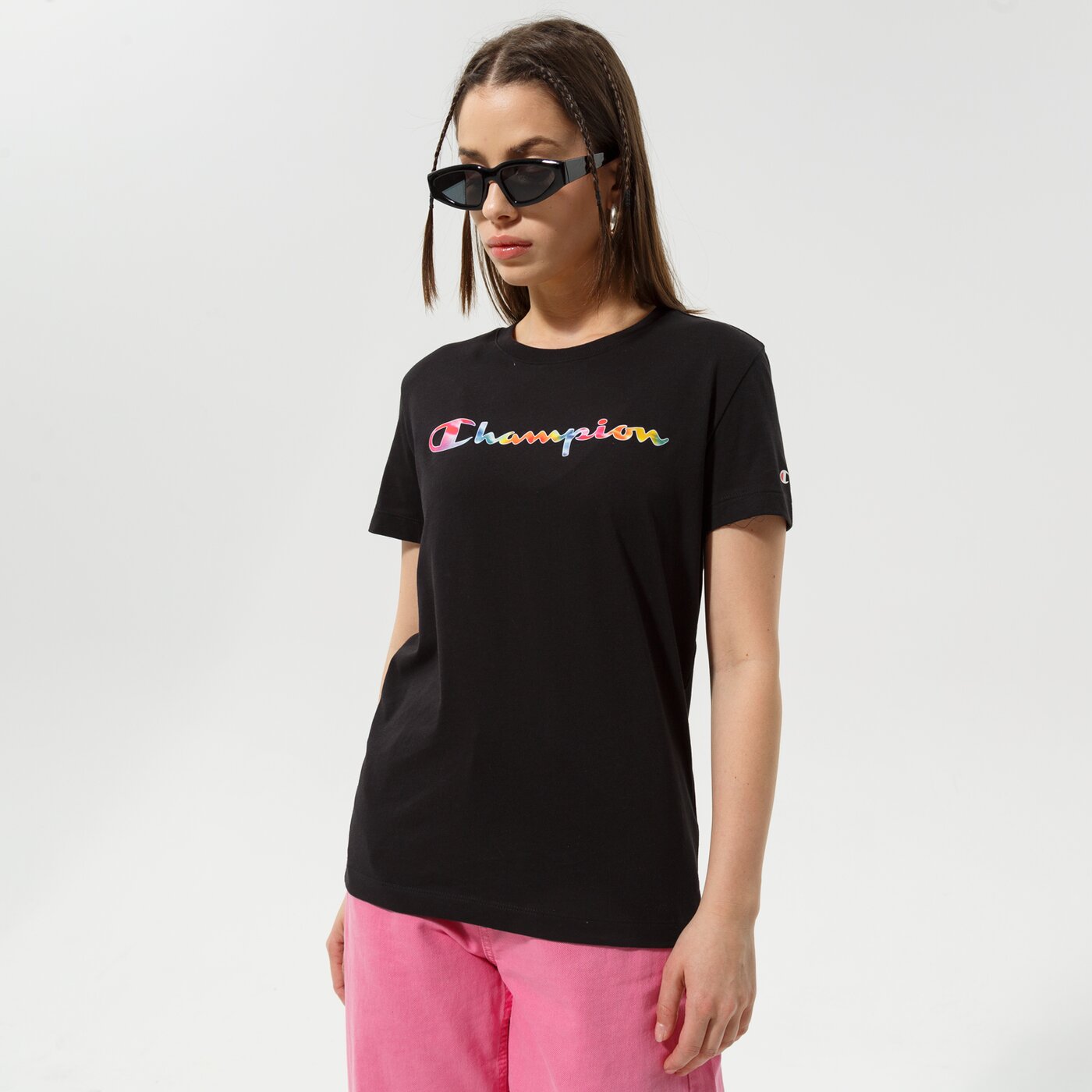 Дамска тениска CHAMPION ТЕНИСКА CREWNECK ТЕНИСКА 114991kk001 цвят черен