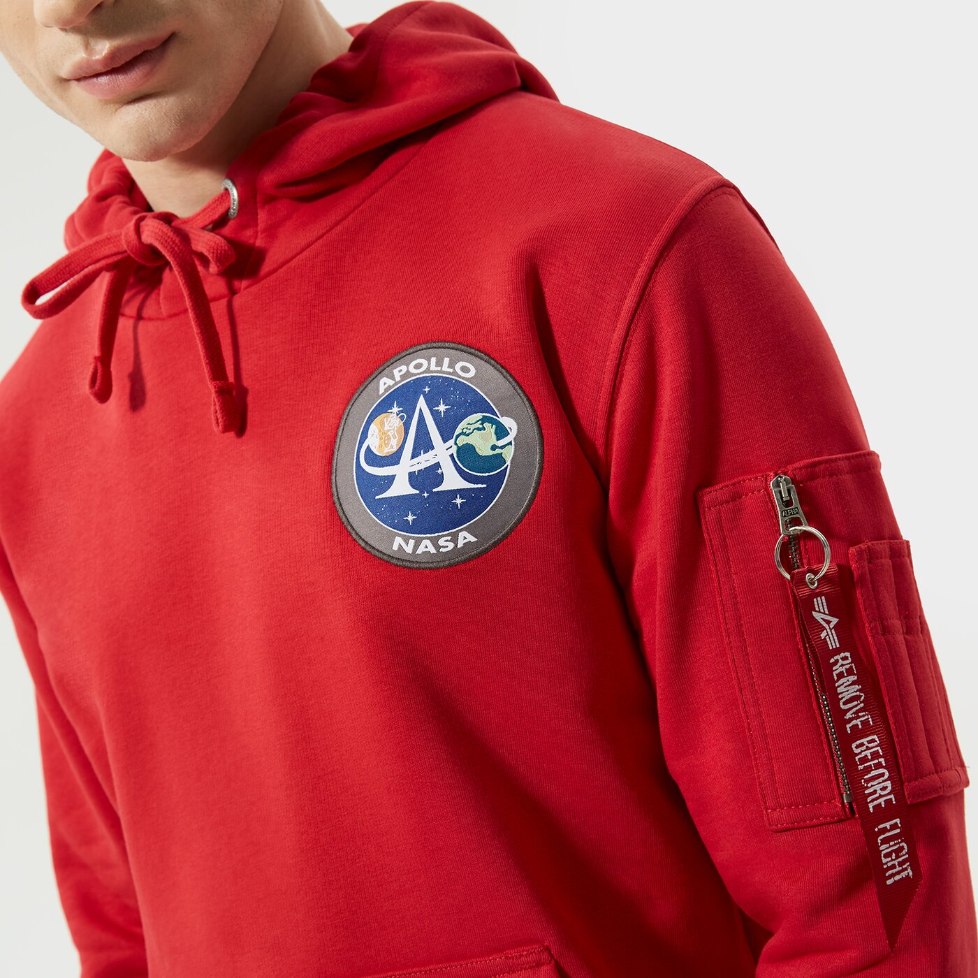 Мъжки суичър ALPHA INDUSTRIES СУИТЧЪР С КАЧУЛКА APOLLO MISSION HOODY 106338328 цвят виолетов