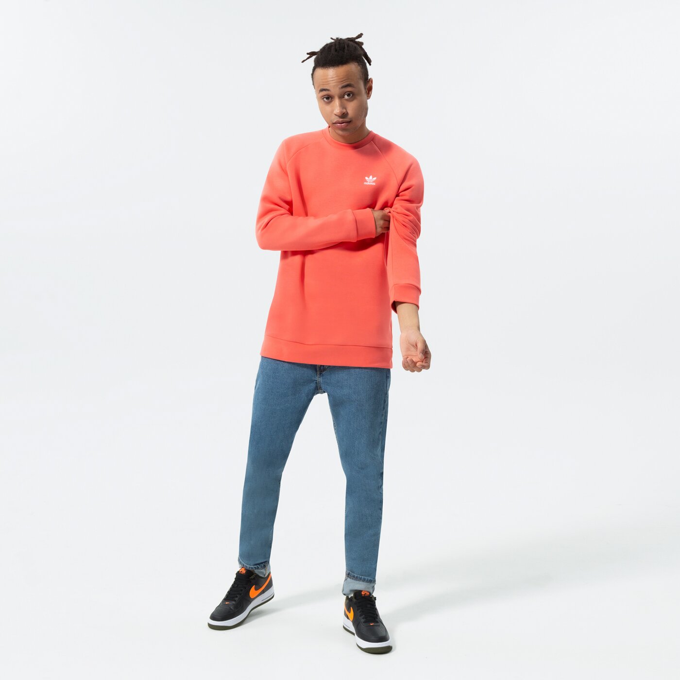 Мъжки суичър ADIDAS СУИТЧЪР ESSENTIAL CREW he9424 цвят розов