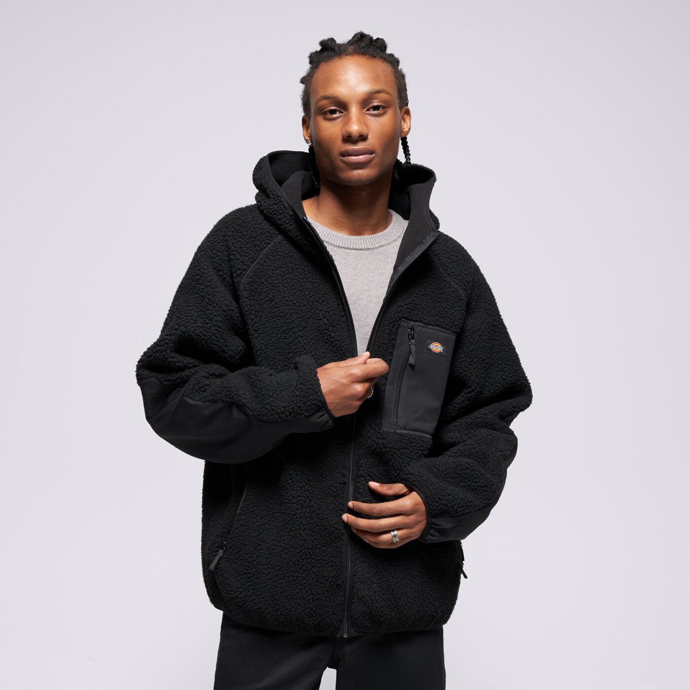 Мъжко зимно яке DICKIES ЯКЕ CENTRAL HIGH PILE HOODED dk0a87nvblk1 цвят черен