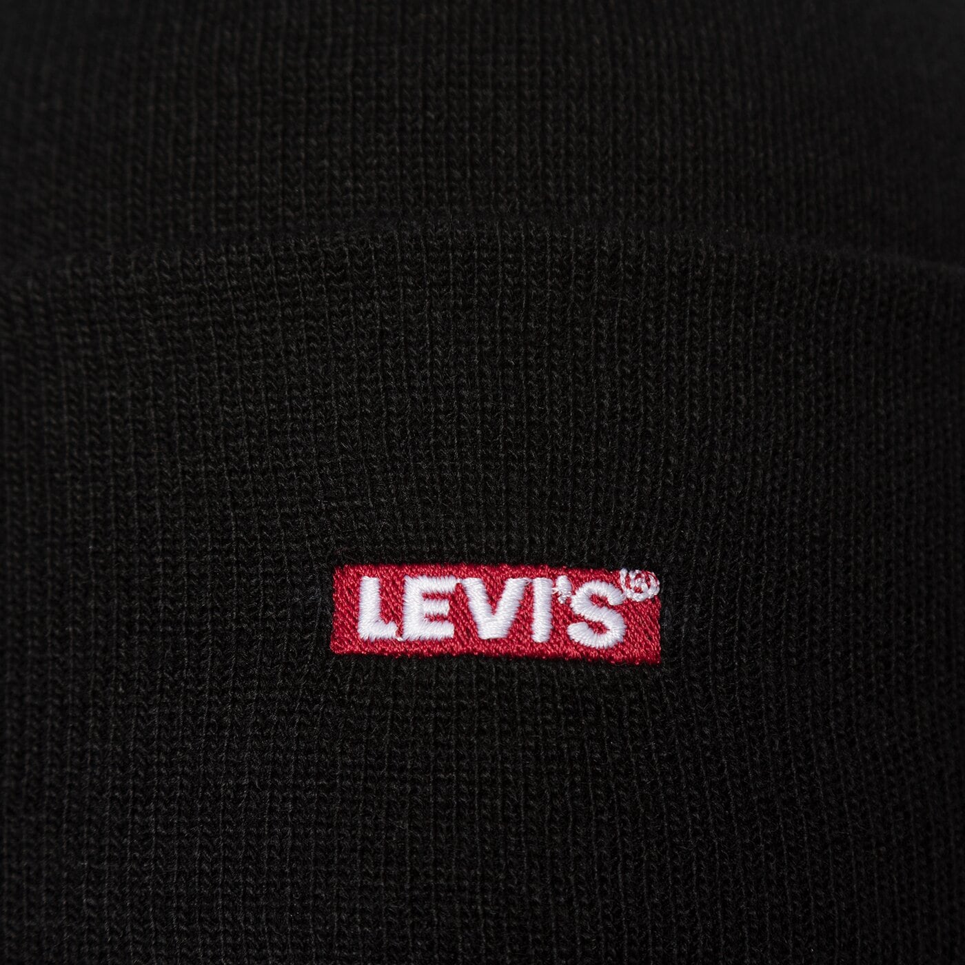 Дамска зимна шапка LEVI'S ШАПКА BEANIE - BABY TAB LOGO d6248-0002 цвят черен