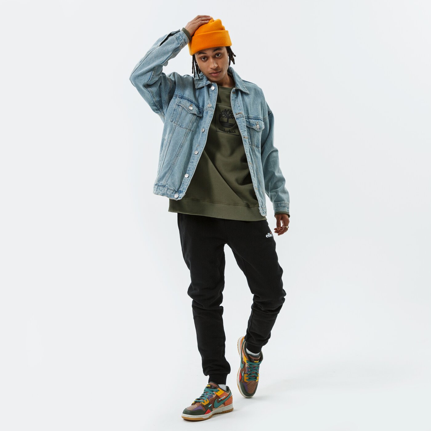 Мъжки суичър TIMBERLAND СУИТЧЪР TREE LOGO CREW GRAPE LEAF tb0a5pj8a581 цвят каки