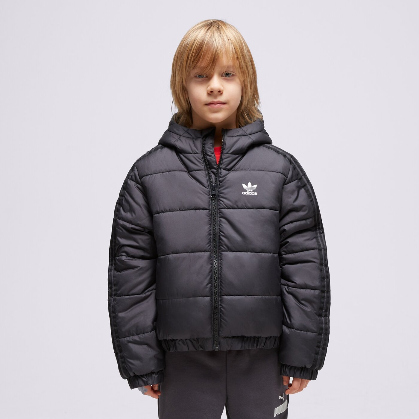 Детска преходно яке ADIDAS GIRLS' CROPPED PADDED JACKET JUNIOR  h43927 цвят черен
