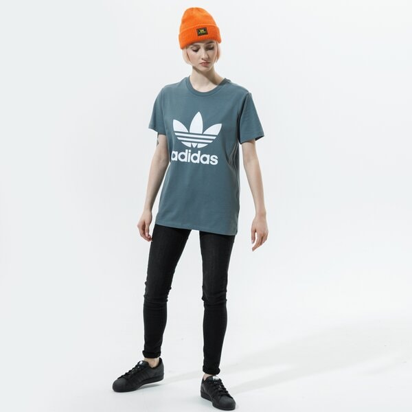 Дамска тениска ADIDAS ТЕНИСКА TREFOIL TEE gn2903 цвят зелен