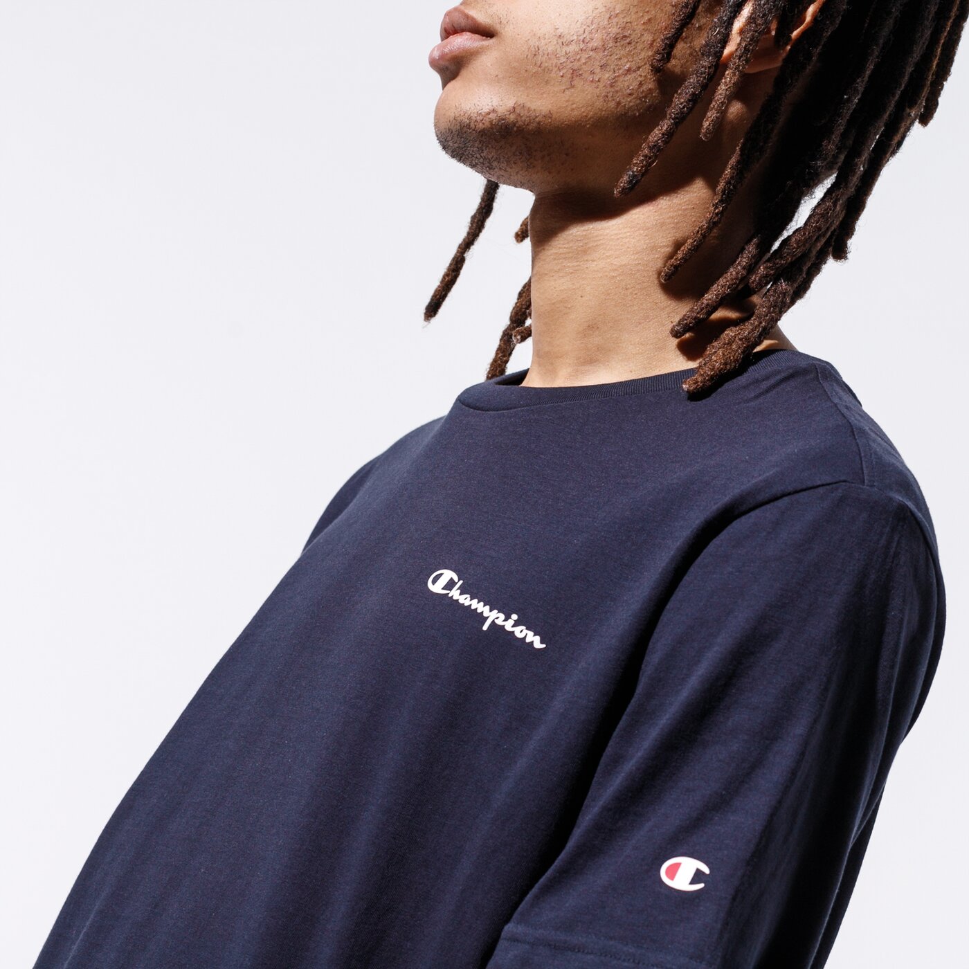 Мъжка тениска CHAMPION ТЕНИСКА BASIC TEE 214534bs501 цвят тъмносин