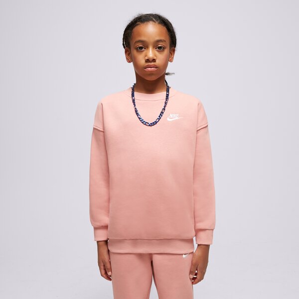Детски суичър NIKE СУИТЧЪР G NSW CLUB FLC OVRSZD CREW GIRL fd2923-618 цвят розов