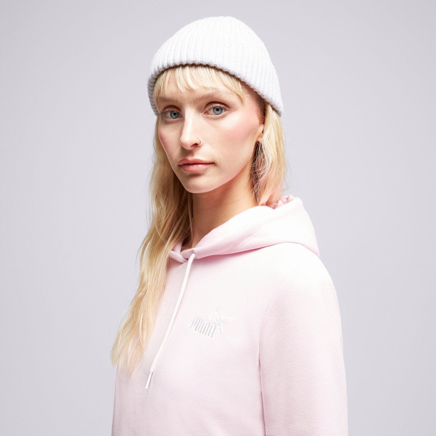 Дамски суичър PUMA СУИТЧЪР С КАЧУЛКА EMBROIDERY   HOODIE PEARL PINK 67000462 цвят розов