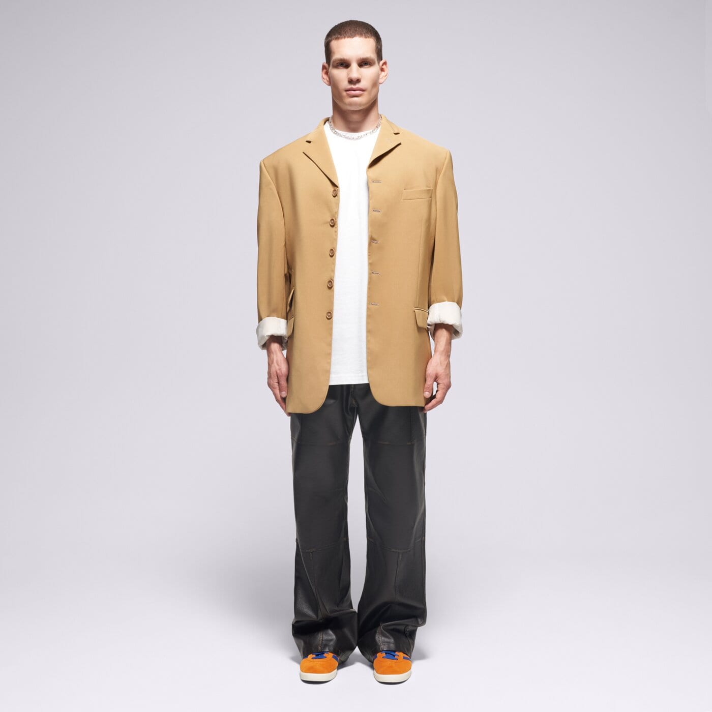 Мъжка тениска PROSTO ТЕНИСКА INFINITY D WHITE kl252mtee1171 цвят бял