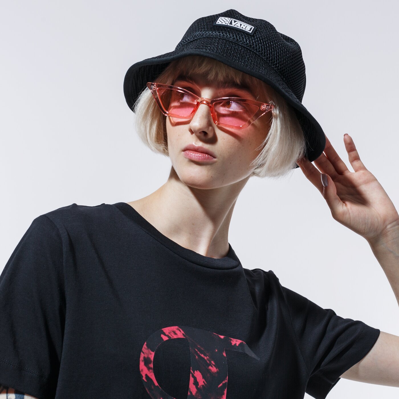 Дамска тениска CHAMPION ТЕНИСКА LADY PRINTED LOGO TEE 113699kk001 цвят черен