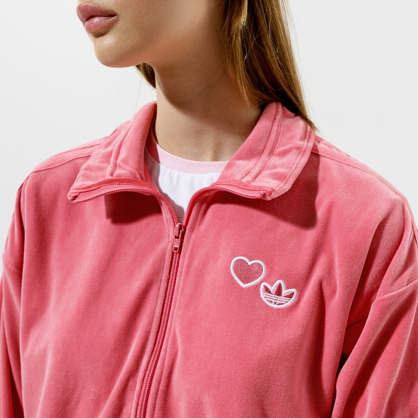 Дамски суичър ADIDAS СУИТЧЪР TRACK ТОП gn3061 цвят розов