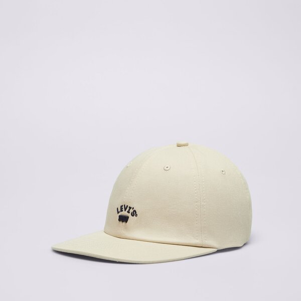 Дамска шапка с козирка LEVI'S ШАПКА LAZY GIRL LOGO CAP  000ag-0002 цвят бежов