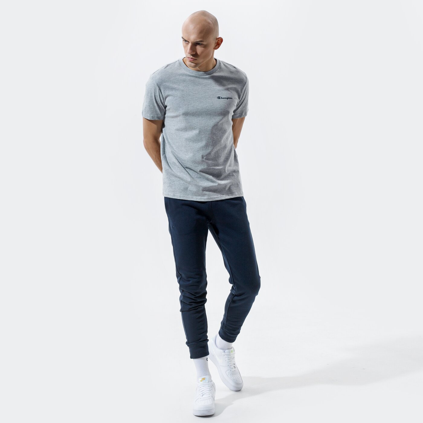 Мъжка тениска CHAMPION ТЕНИСКА CREWNECK ТЕНИСКА 214153em006 цвят сив