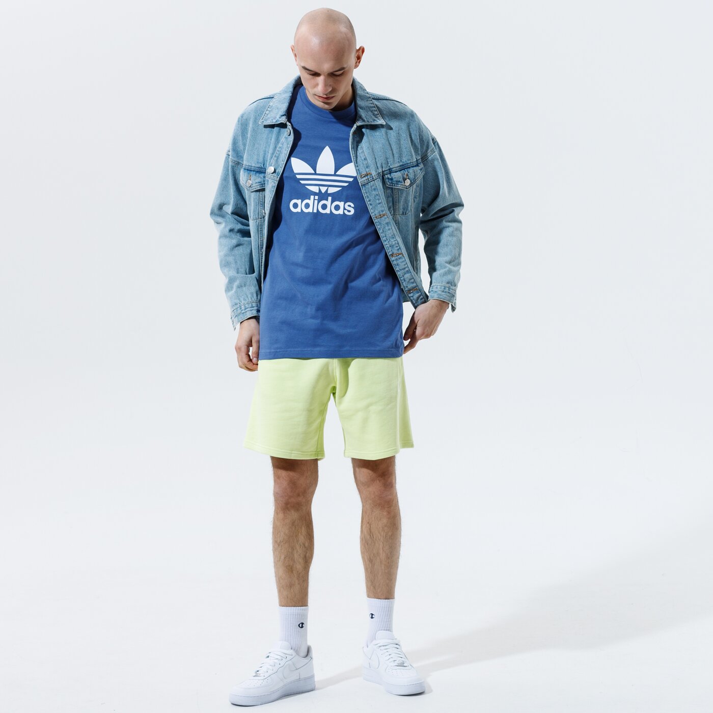 Мъжка тениска ADIDAS ТЕНИСКА TREFOIL ТЕНИСКА gn3467 цвят син