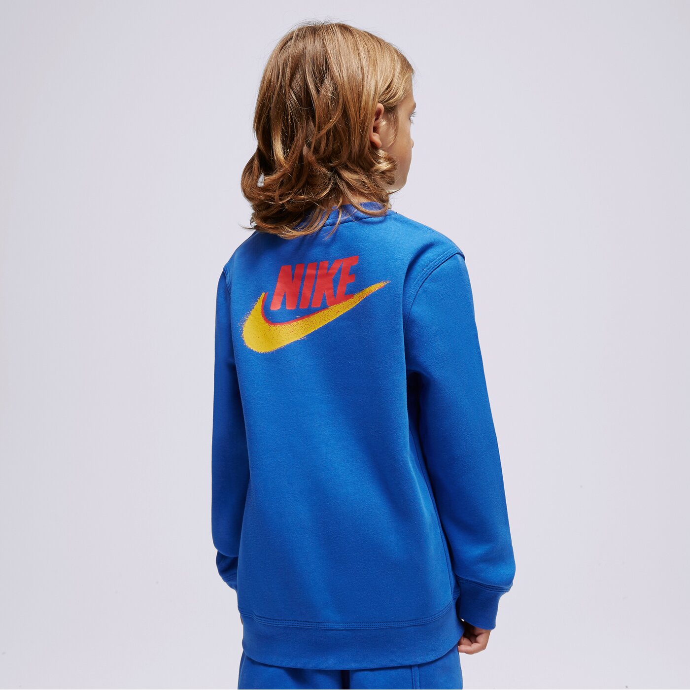 Детски суичър NIKE СУИТЧЪР С КАЧУЛКА B NSW SI FLC CREW BB fd1199-480 цвят син