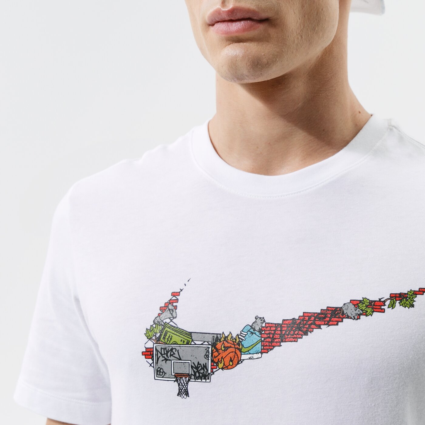 Мъжка тениска NIKE ТЕНИСКА NIKE SWOOSH NBA dd0795-100 цвят бял