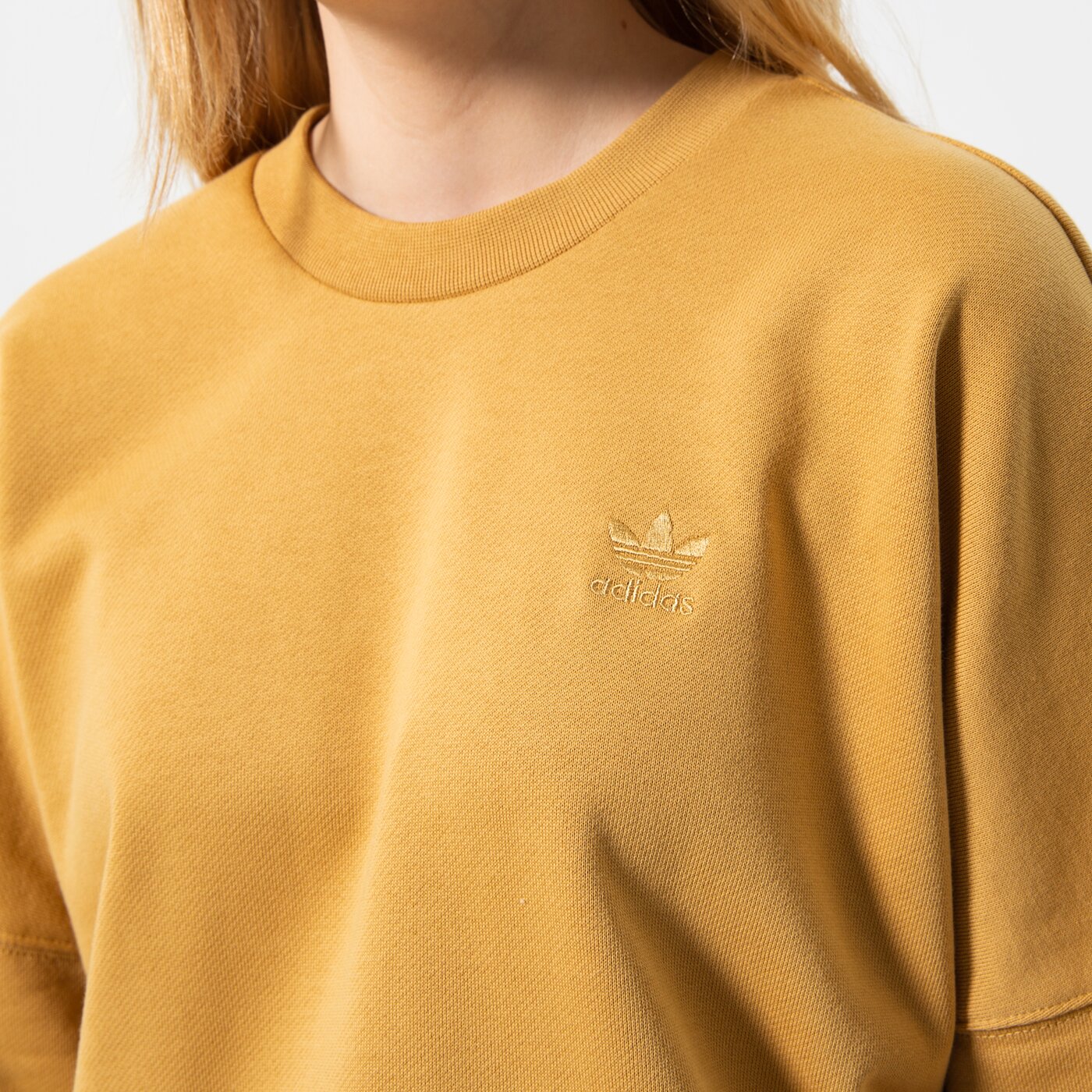 Дамски суичър ADIDAS СУИТЧЪР TREFOIL SWEATER he4748 цвят горчица