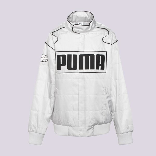 Дамско преходно яке PUMA ЯКЕ RELAXED RACER JACKET 629914 61 цвят сив