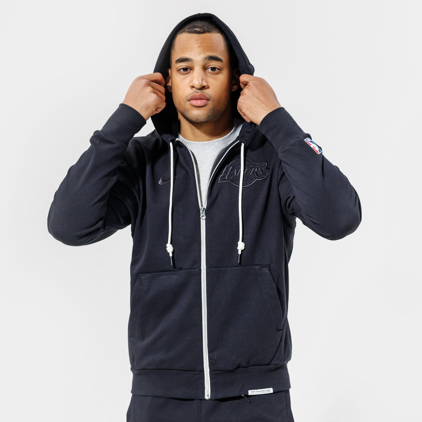 Мъжки суичър NIKE СУИТЧЪР СЪС ЗАКОПЧАВАНЕ С КАЧУЛКА LAL M NK DF STD ISSUE db1088-010 цвят черен