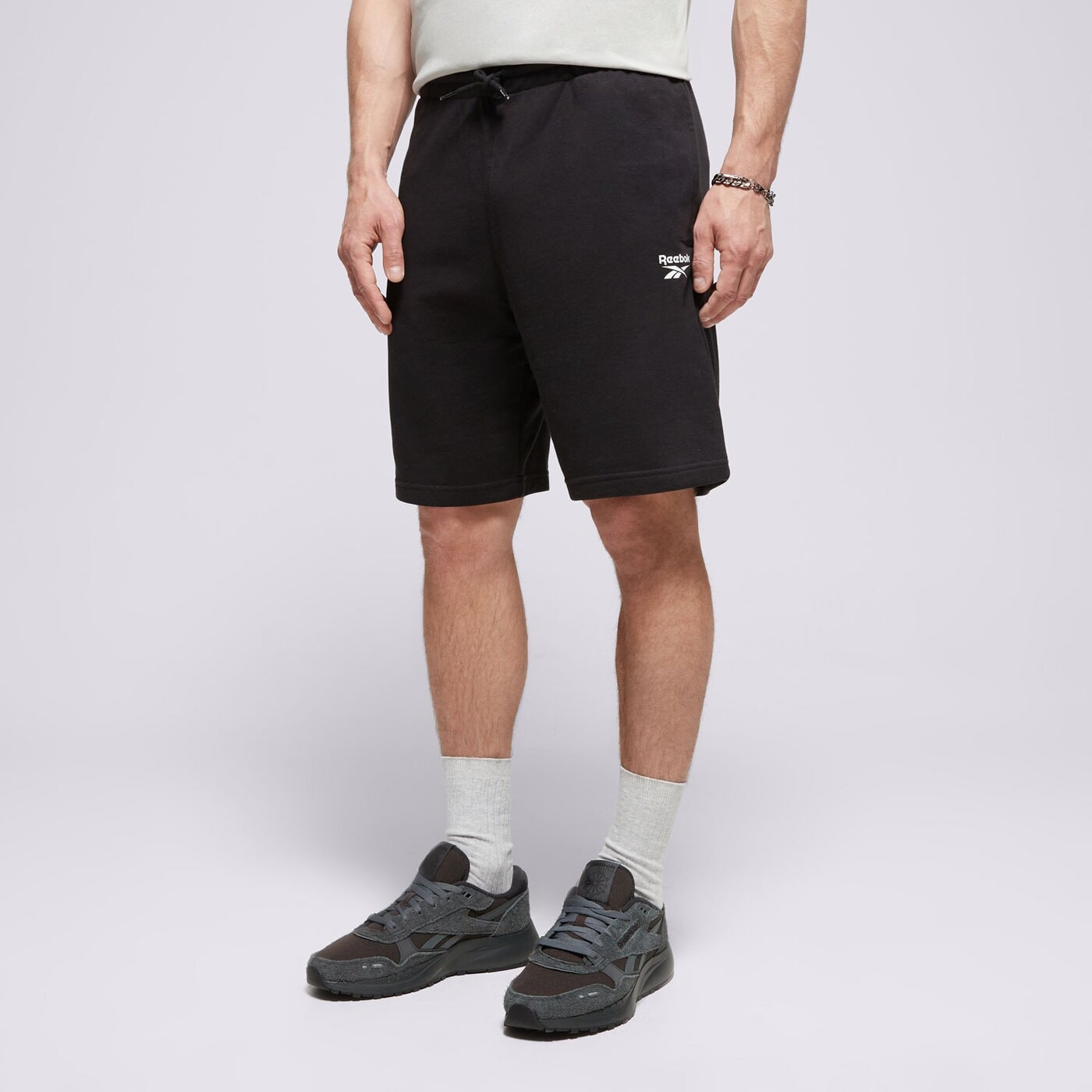 Мъжки къси панталони REEBOK ШОРТИ RI FT LEFT LEG SHORT hs7377_100065296 цвят черен