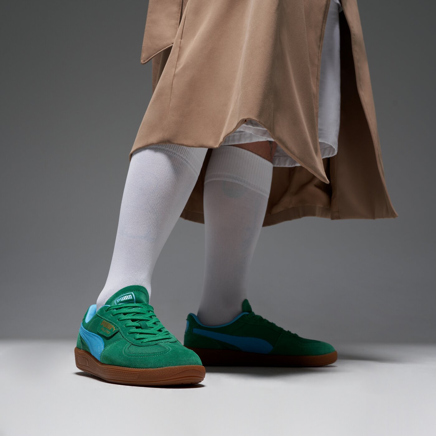 Мъжки маратонки PUMA PALERMO VINTAGE UPDATE 40136401 цвят зелен