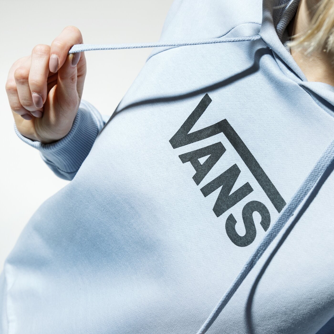 Дамски суичър VANS СУИТЧЪР С КАЧУЛКА WM FLYING V FT BOXY HOODIE ZEN BLUE vn0a4bg3vby1 цвят син