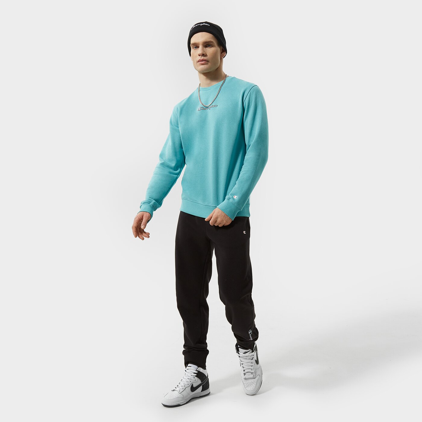 Мъжки суичър CHAMPION СУИТЧЪР CREWNECK SWEATSHIRT 217216bs148 цвят зелен