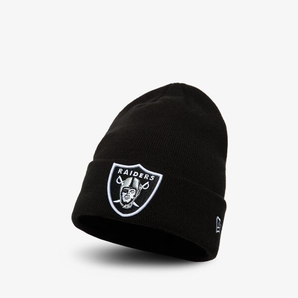 Мъжка зимна шапка NEW ERA ШАПКА NFL ESSENTIAL CUFF KNIT RAIDERS OAKLAND RAIDER 12122722 цвят черен