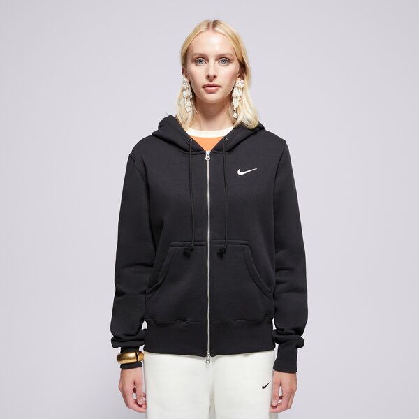 Дамски суичър NIKE СУИТЧЪР СЪС ЗАКОПЧАВАНЕ   С КАЧУЛКА W NSW PHNX FLC hj0995-010 цвят черен