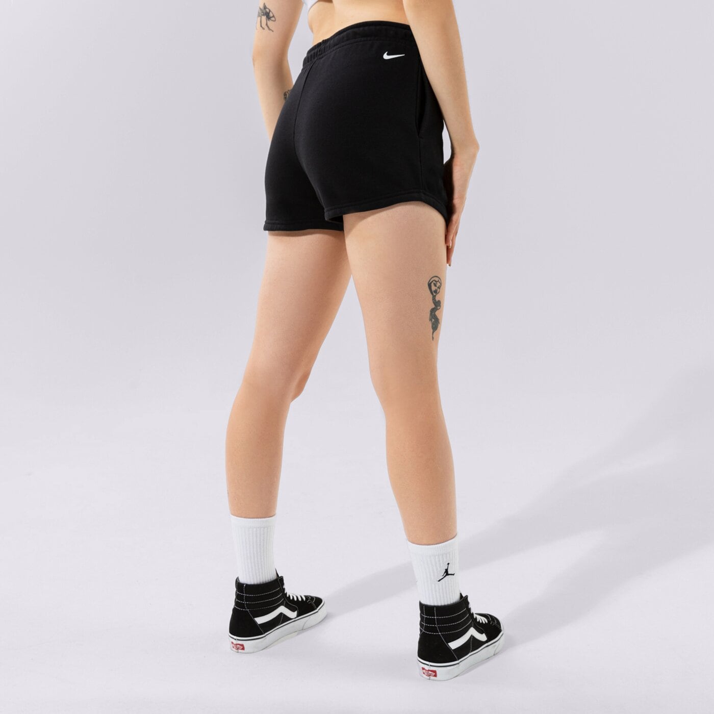 Дамски къси панталони NIKE ШОРТИ W NSW ESSNTL PRNT dj4129-010 цвят черен