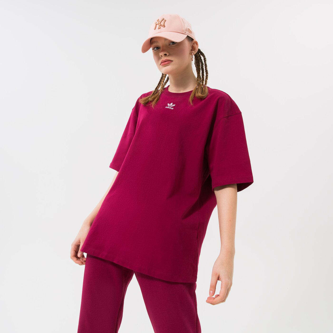 Дамска тениска ADIDAS ТЕНИСКА hm1830 цвят бордо