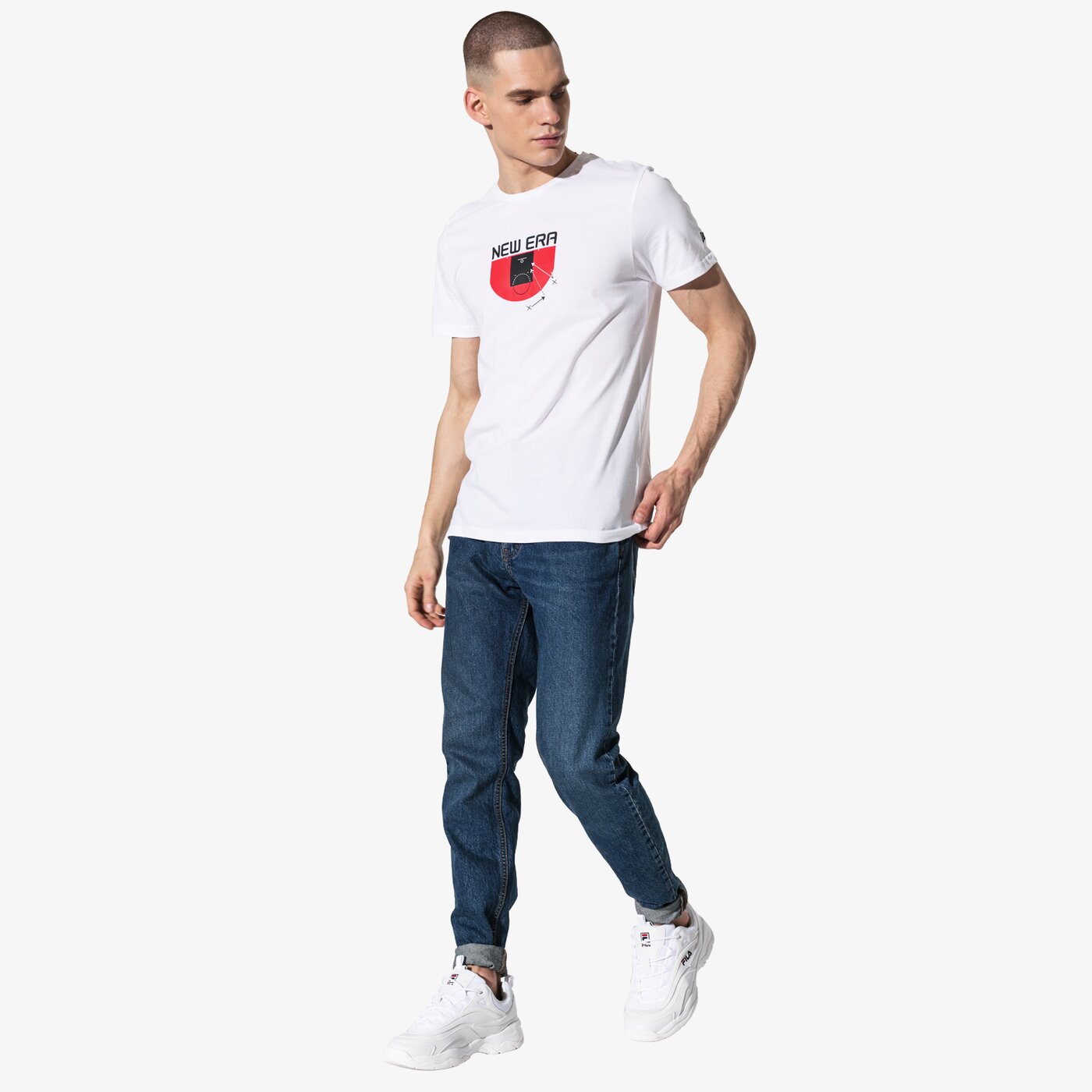 Мъжка тениска NEW ERA ТЕНИСКА SS NE BASKETBALL TACTIC 12052223 цвят бял