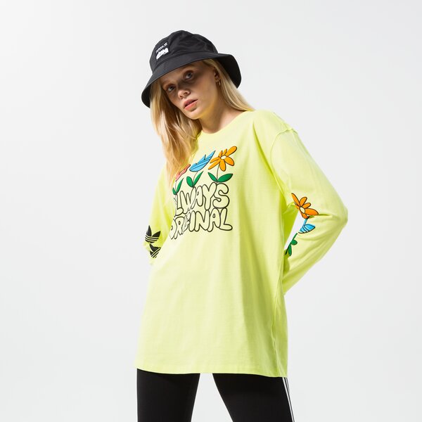 Дамска тениска ADIDAS ТЕНИСКА GRAPHIC LS hc5428 цвят жълт