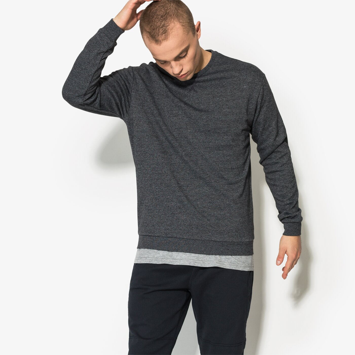 Мъжки суичър CONFRONT СУИТЧЪР TOM cf18blm11001 цвят сив