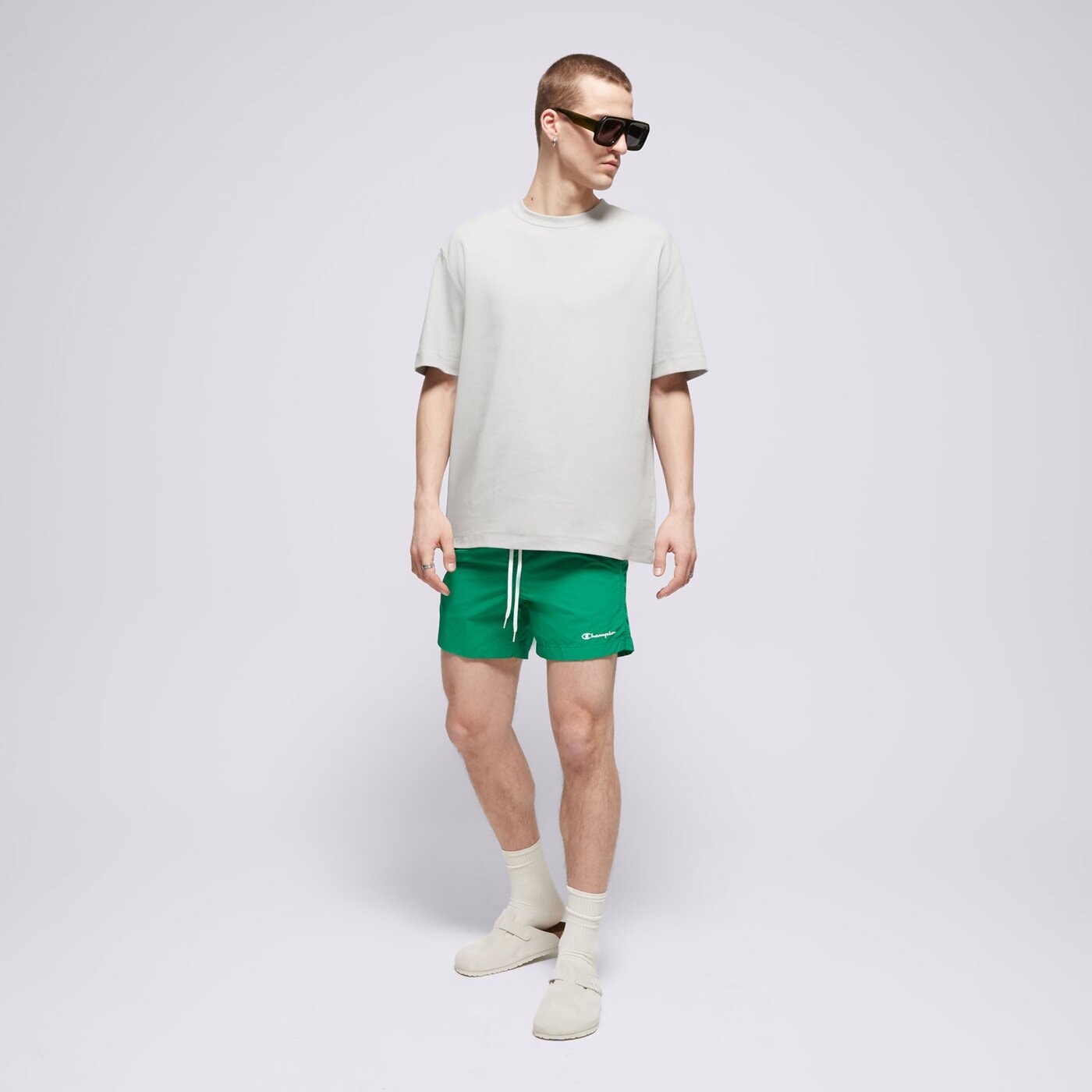 Мъжки къси панталони CHAMPION ШОРТИ BEACHSHORT 216069gs017 цвят зелен